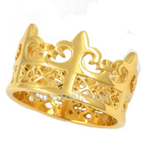 FSR12W33G Gold plating crown ring - Click Image to Close